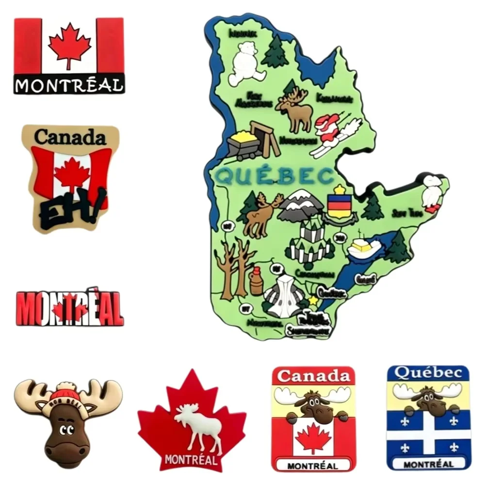 Canada Argentina Finland Silicone Fridge Magnet 3D Country Map Tourist Souvenir Refrigerator Sticker