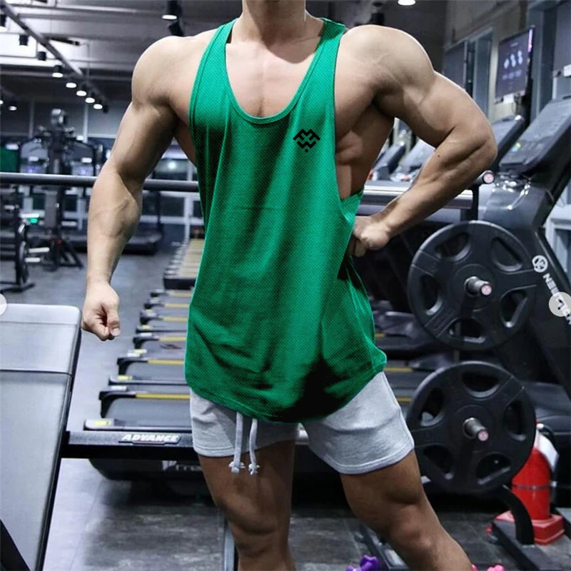 Summer Absorb Sweat Mesh Quick Dry Tank Tops Mens Fitness Clothing Gym Bodybuilding Sleeveless Shirts Sport Workout Muscle Vests