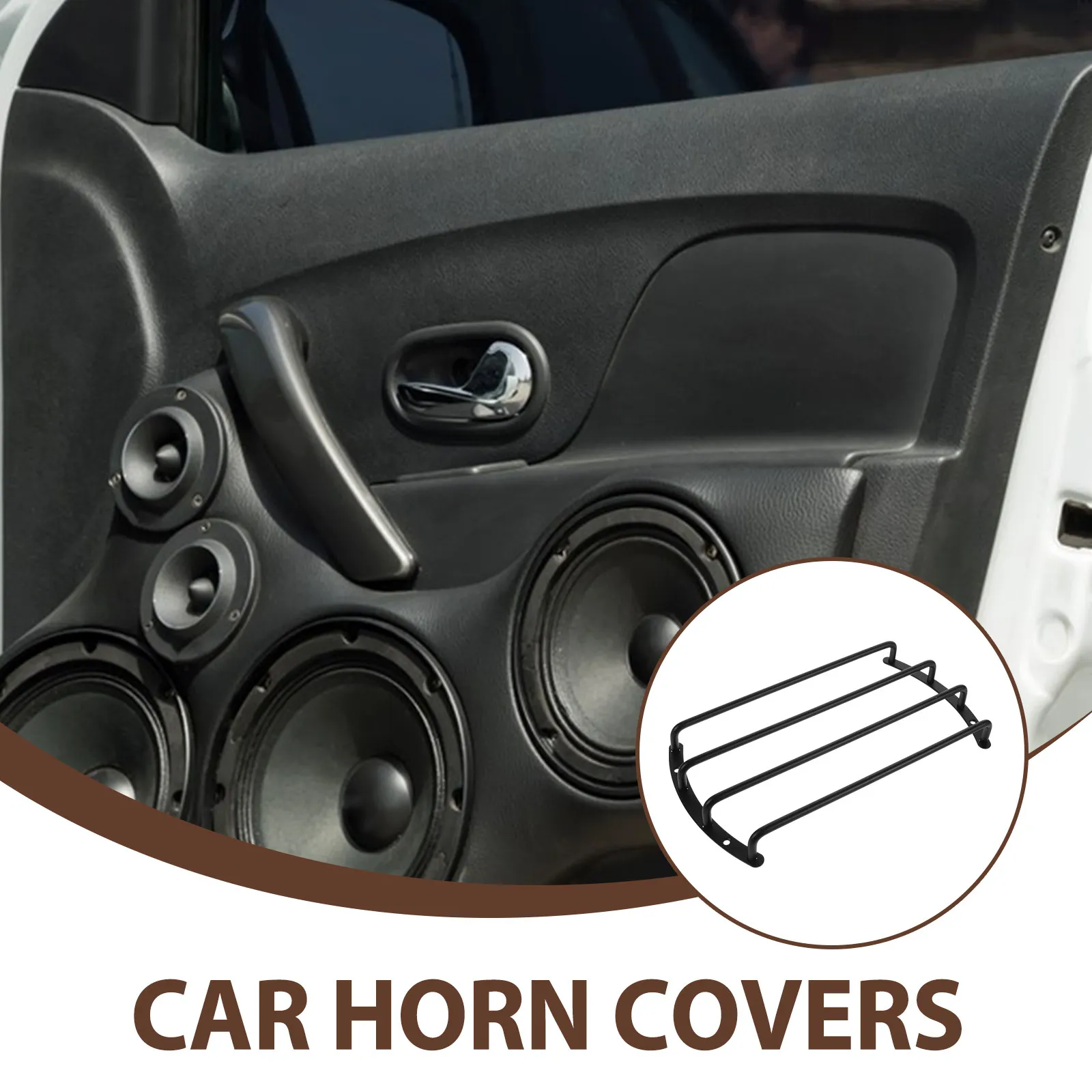 Heavy-Duty Iron Subwoofer Grille Cover for Car Audio Systems Stylish Robust Protection Easy Installation Sound-Dampening Speaker