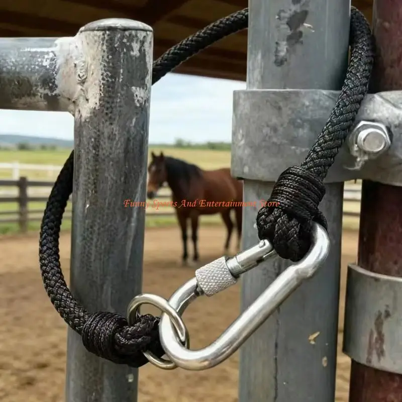 C4DE Stall Door Stoppers Horse Stall Door Fixer With Impacts Absorbing Design & Hanger