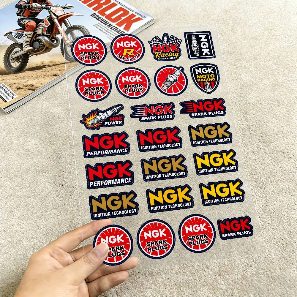 For NGK Reflective motorcycle stickers, 3M safety warning at night in the dark scooter helmets