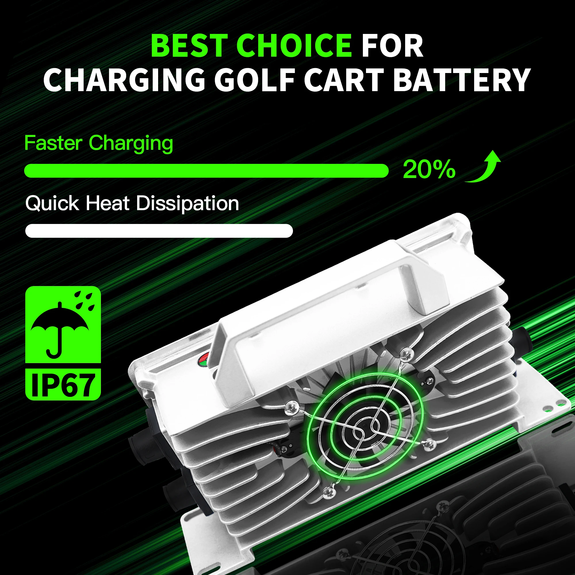 

36 Volt Golf Cart Battery Charger, 18 AMP 36 Volt 915-3610 Golf Cart Charger for EZGO TXT Medalist, Powewise QE Lead Acid Charg