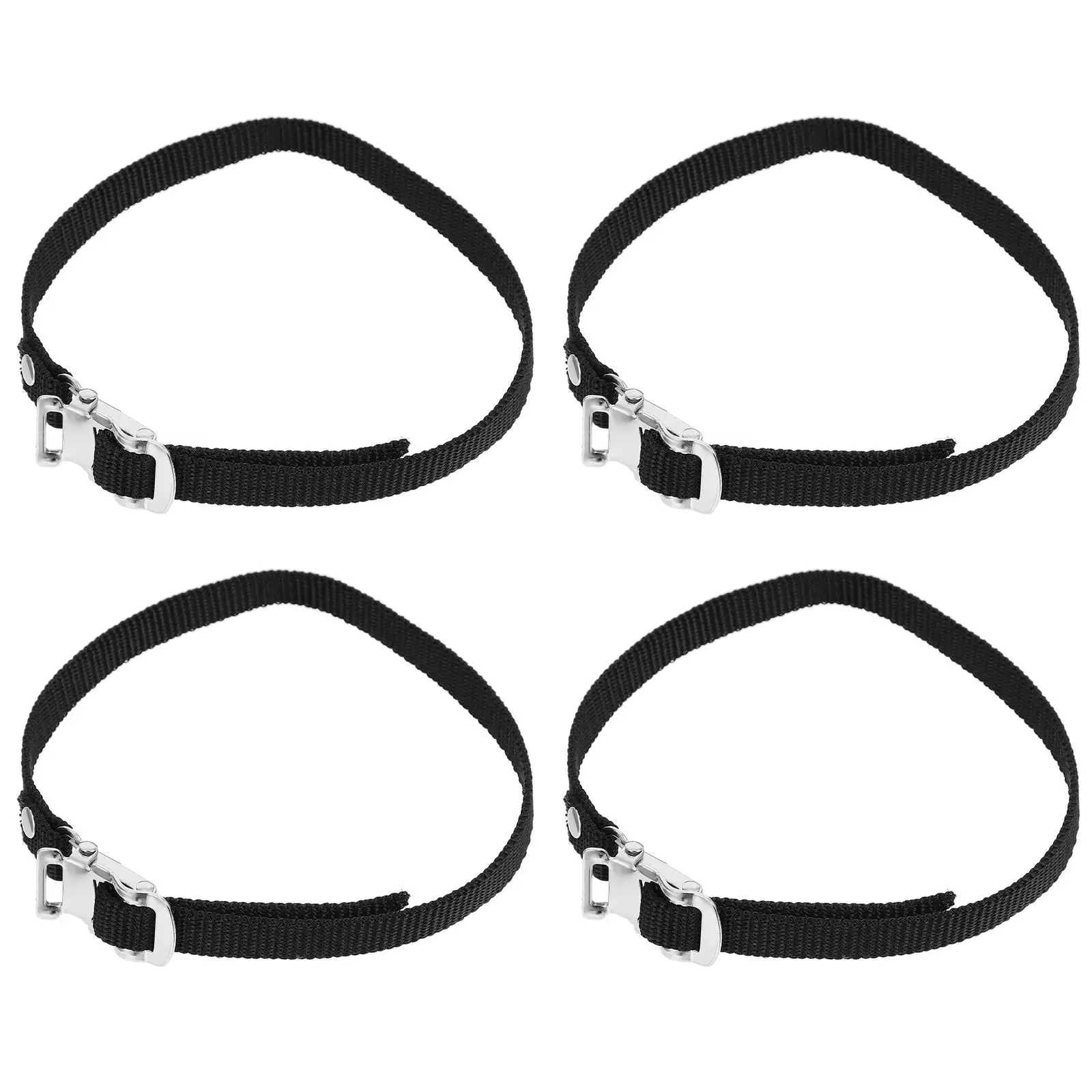 

4 Pcs Bicycle Pedal Straps Foot Accessories Bikes Premium Material Lightweight Comfortable Riding Mountain Road Black Toe Cage