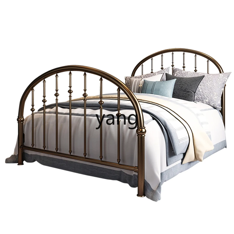 

LH Iron Art Bed Simple Modern Double Light Luxury Style Single Iron Frame Bed