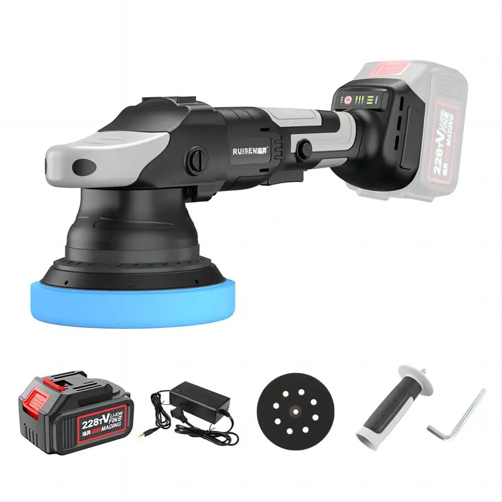 

5 inch 900W Brushless Car Polisher Rechargeable Eccentric Polisher Cordless Car Scratch Removal Polishing and Waxing Machine