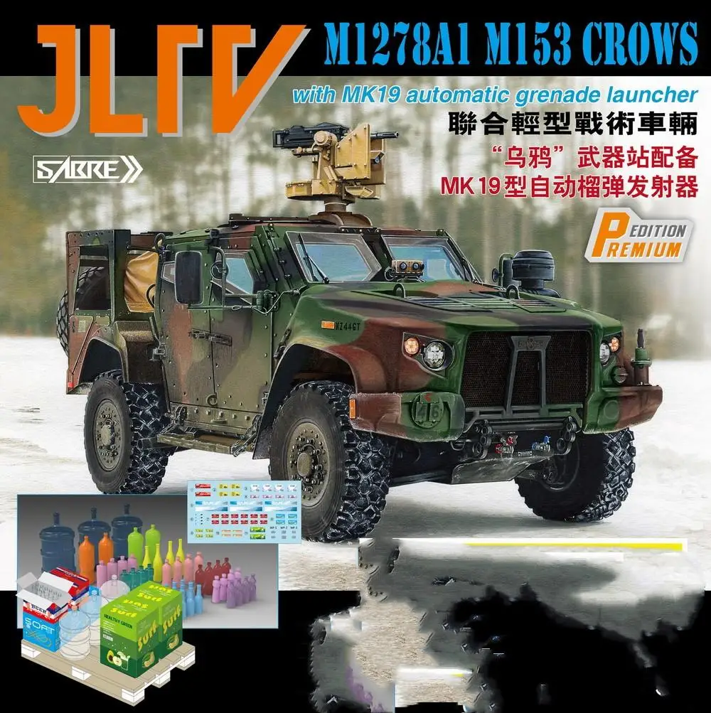 

SABRE 35A13-P 1/35 Scale JLTV M1278A1 M153 CROWS With MK19 Automatic Grenade Launcher Premium Edition