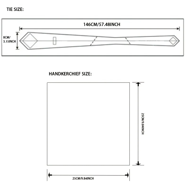 Men's Business Tie Square Towel Gift Box Striped Plain Suit Shirt Tie Black Gift Box Set