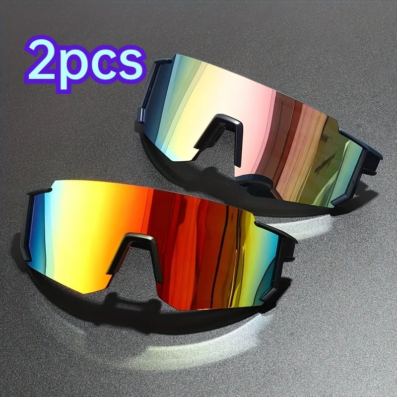 2pcs Unisex Polarized Sports Sunglasses UV400 for Outdoor Sports & Daily Use, Ideal Gift with Package