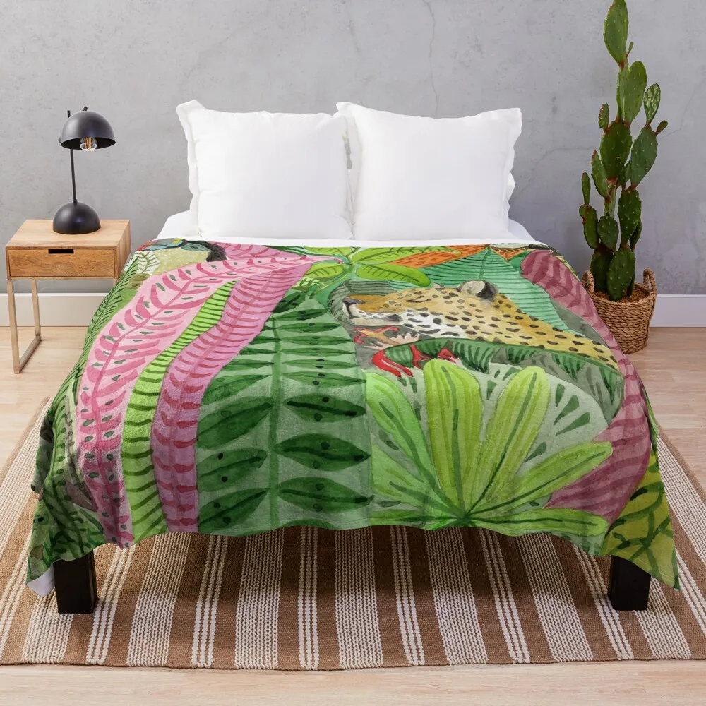 

Jungle Animals Throw Blanket Sofa Blankets manga Fluffy Blankets Large