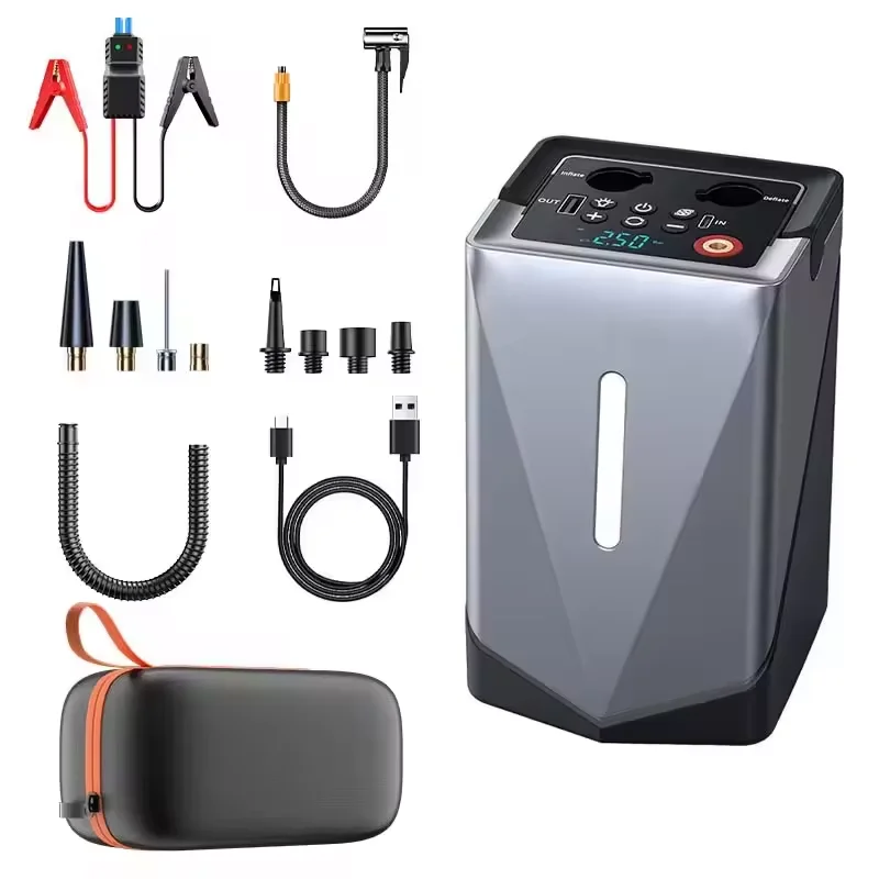 Portable Tire Inflator Car Air Compressor 150 PSI Motorcycle Electric Bike Bicycle Car Ball Pump with LED Light
