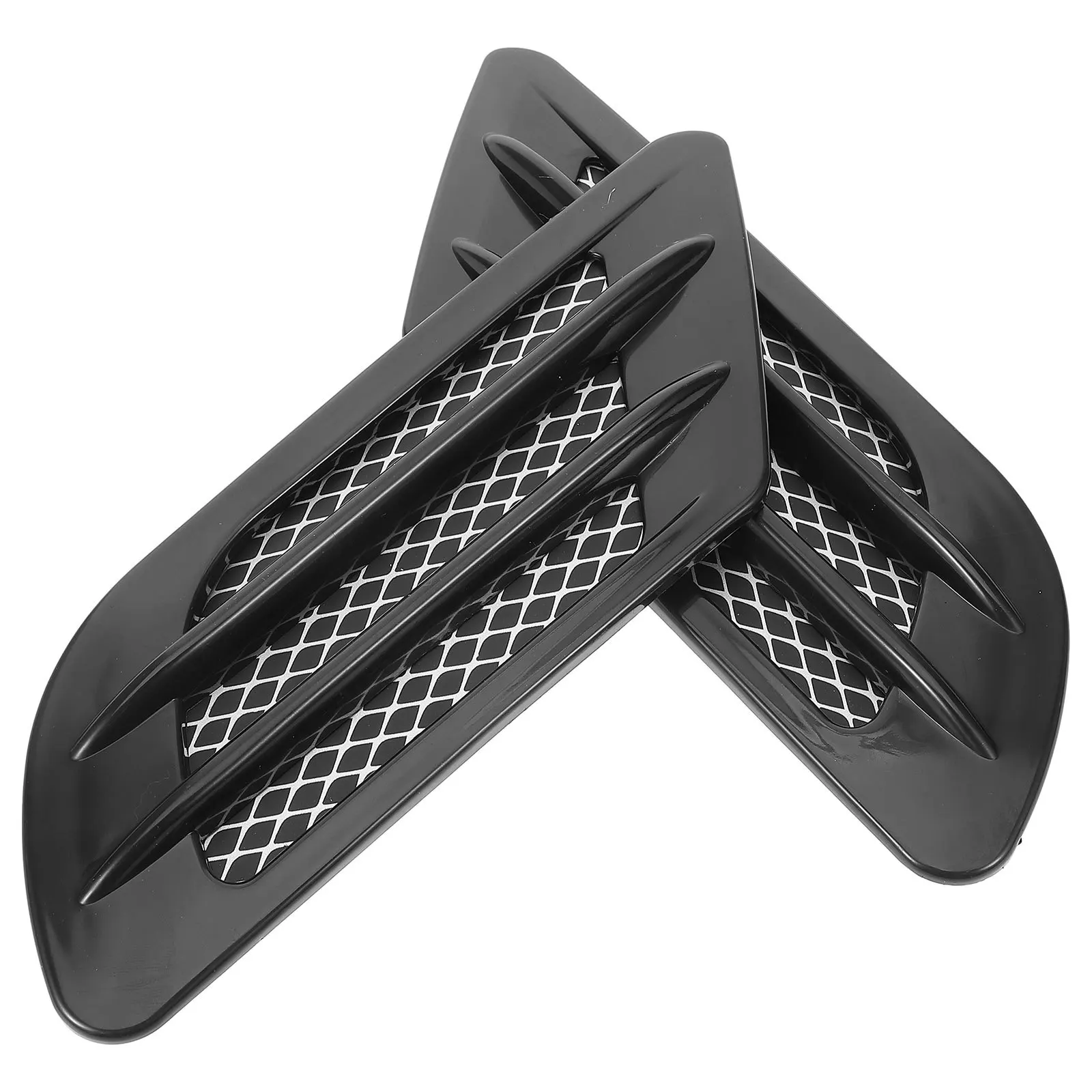 

Shark Gill Car Sticker Hood Air Vent Decor Abs Material Fade Resistant Engine Cover Upgrade Auto Exterior Modification