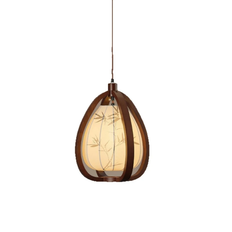 

Song Dynasty aesthetics bedroom bedside chandelier retro style tea room ancient style zen chandelier bamboo fabric art