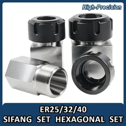 ER Square Hex Collet Block ER/25/32/40 Block Chuck Holder Workholding Holder for CNC Lathe Engraving Machine