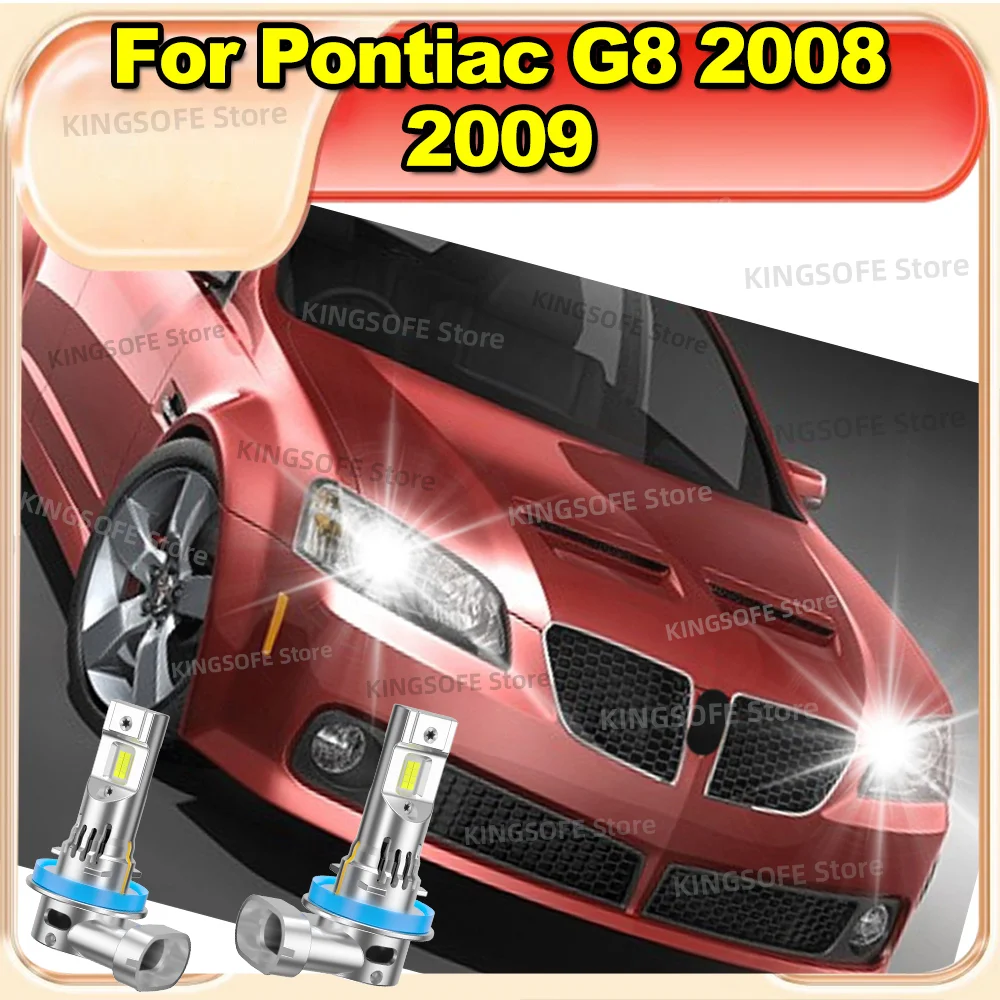 

2/4 шт. светодиодные лампы для автомобильных фар 50000LM 6000K, Plug and Play, с вентилятором, для Pontiac G8 2008 2009