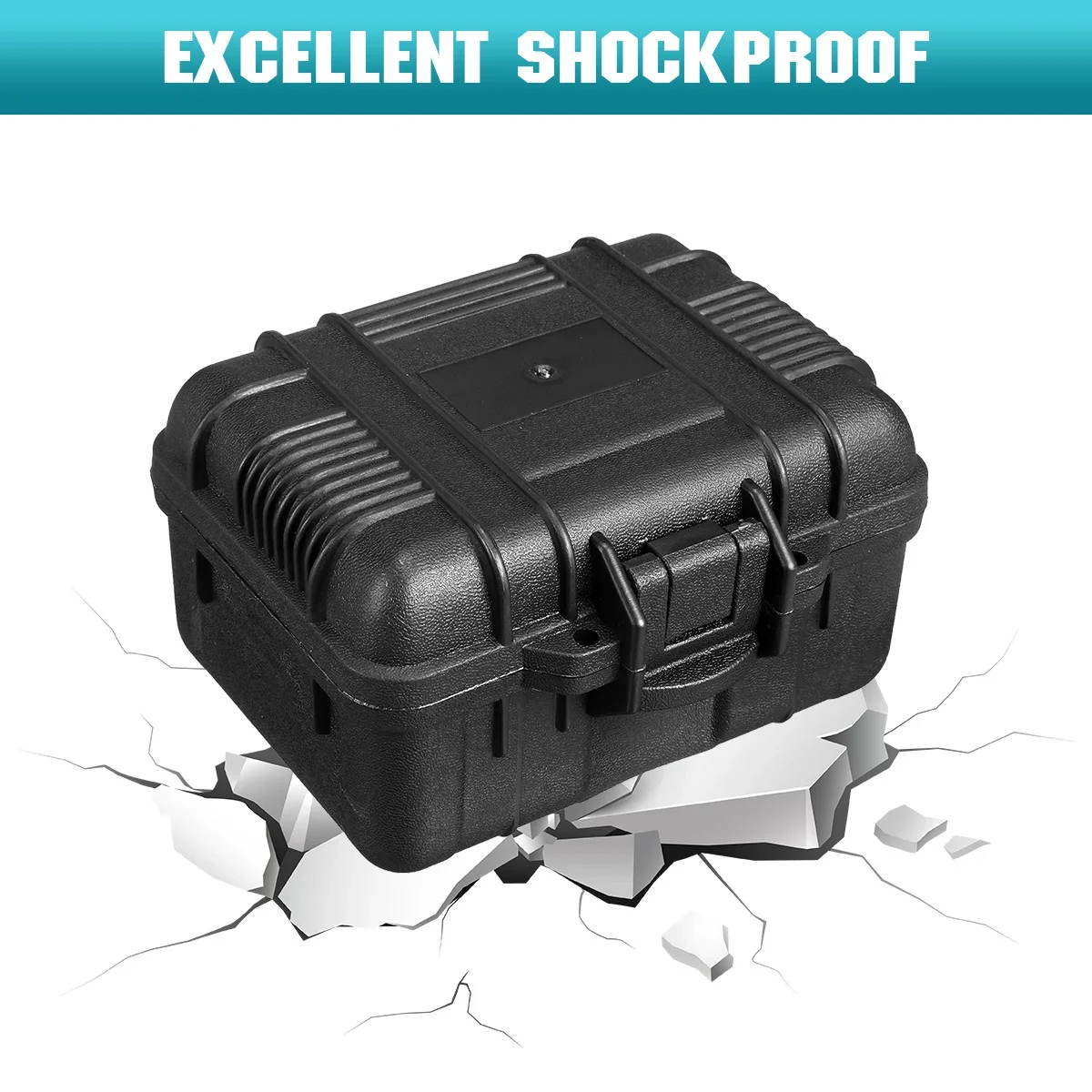 6 Sizes Black Hard Shell PP Carrying Case Portable Waterproof Impactproof Shockproof Tool Holder Sponge Box