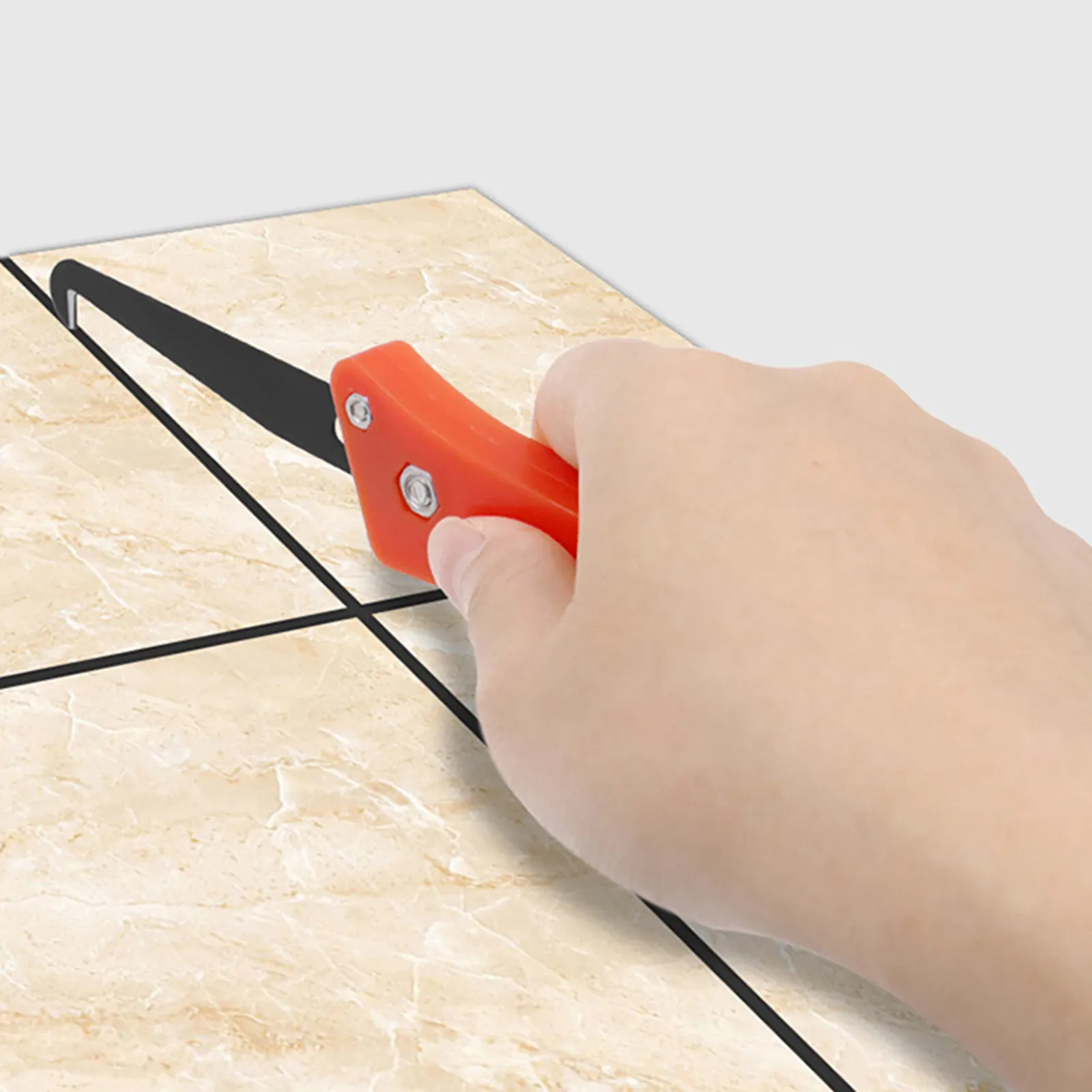 6Pcs Tile Grout Remover Tools for Floor Wall Brick Seam Construction Cleaning Scraping Old Grout Residue Caution Finishing Hand