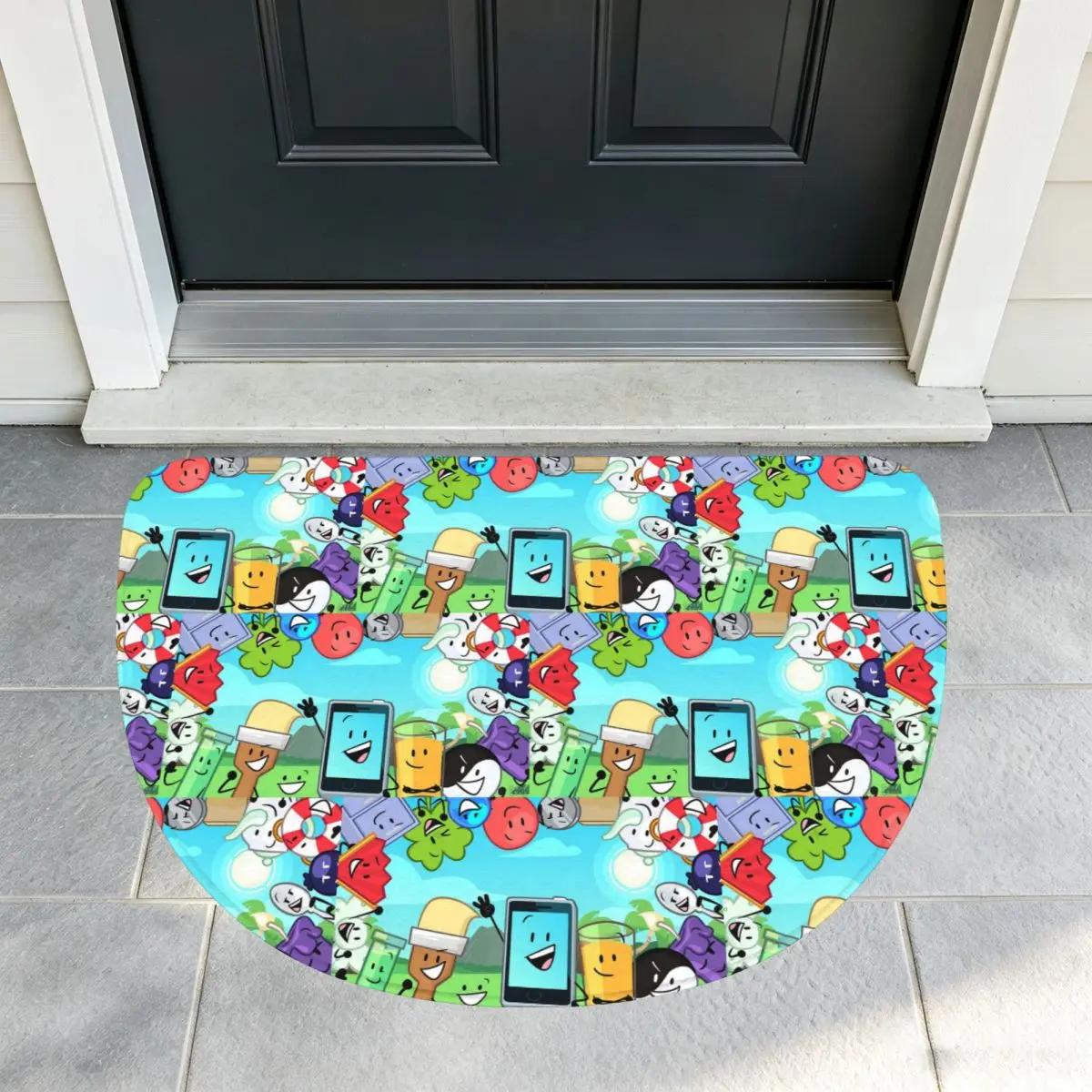 Inanimate Insanity Invitational Soft Half Round Doormat Non Slip Bathroom Mat Absorbent Floor Carpet for Laundry Room Bathroom