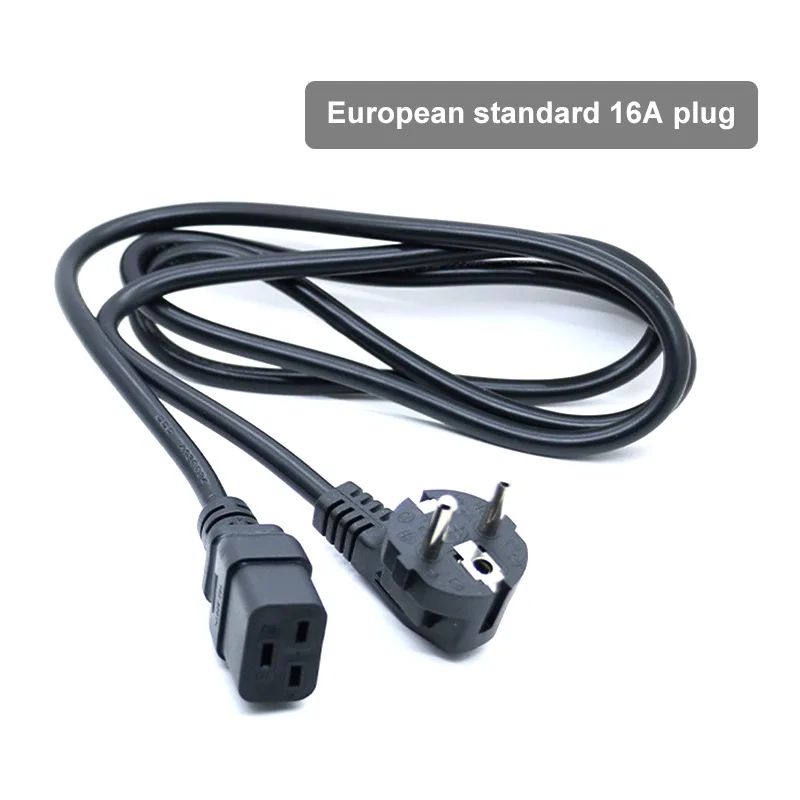 Inverter Power Line PDU/EU to UPS 16A Power Cord Pure  C19 Server Wire High-power 1.5/2.5 Square Copper European Energy Storage