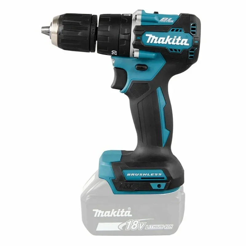 Makita-Brushless Motor Impact Chave de fenda elétrica, martelo sem fio, broca do motorista, ferramenta elétrica de velocidade variável, 18V, DHP487,