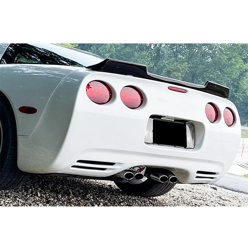 ZR1 Extended Style Car Rear Wing Trunk Spoiler Lid Gloss Black Carbon Fiber Look Fit For Corvette C5 1997-2004 Car Accessories