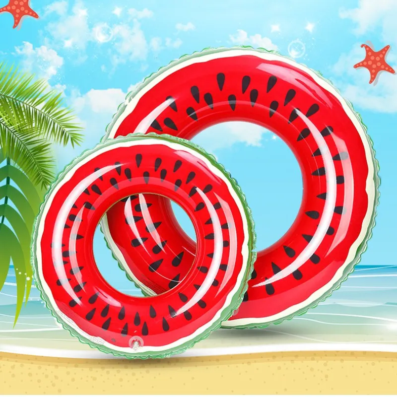 

Watermelon Pattern Baby Swimming Float Inflatable Swimming Ring Floating Kids Swim Pool Circle Bathing Summer Adult Toddler Toys