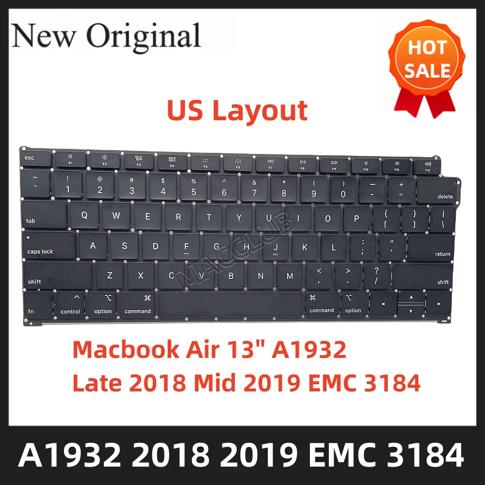 

A1932 Keyboard US Layout for Macbook Air Retina A1932 13" Late 2018 Mid 2019 EMC 3184 US keyboard