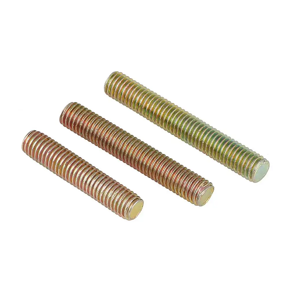 Full Threaded Rod Metric Wire Screw Rod Carbon Steel Color Zinc Plated Full Tooth Furniture Link Screw Bolts Bar Stud M6 M8