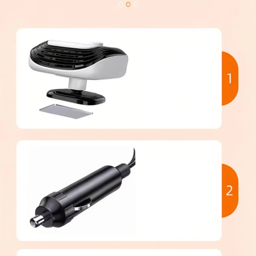 Vehicle Heater 12V Portable Car Fan Defroster Demister For Winter Auto Interior Warm Air Blower Fast Heating Equipment