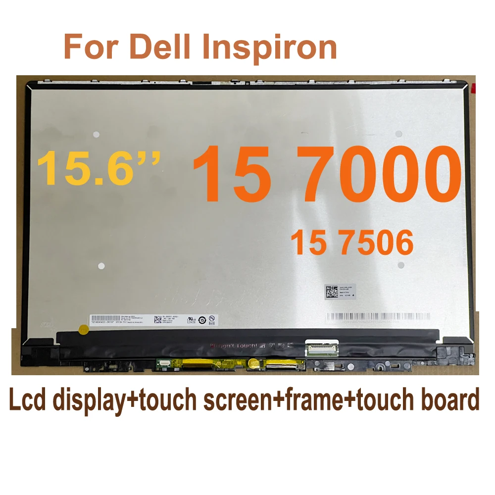 Original 15.6 inch for Dell Inspiron 15 7000 7506 2 in1 Laptop LCD Display Touch Screen Digitizer Assembly FHD 1920*1080