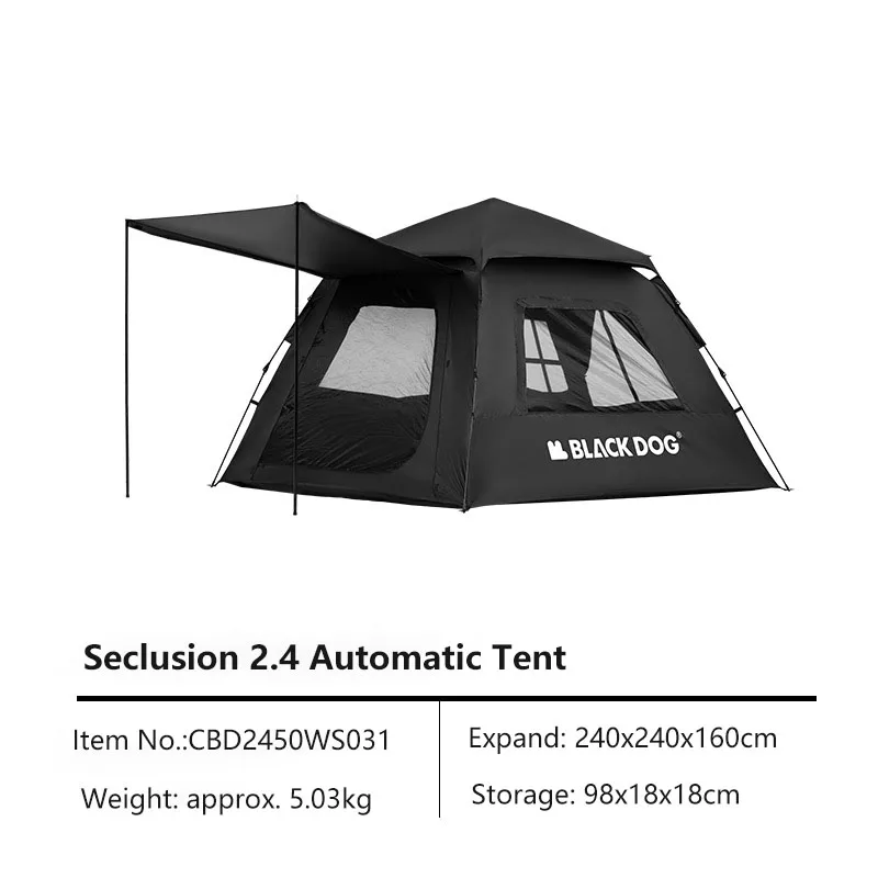 Blackdog Outdoor Idle Tent Automatic Portable Quick Open Vinyl Sun Protection Value UPF50+ Camping Rainproof Camping