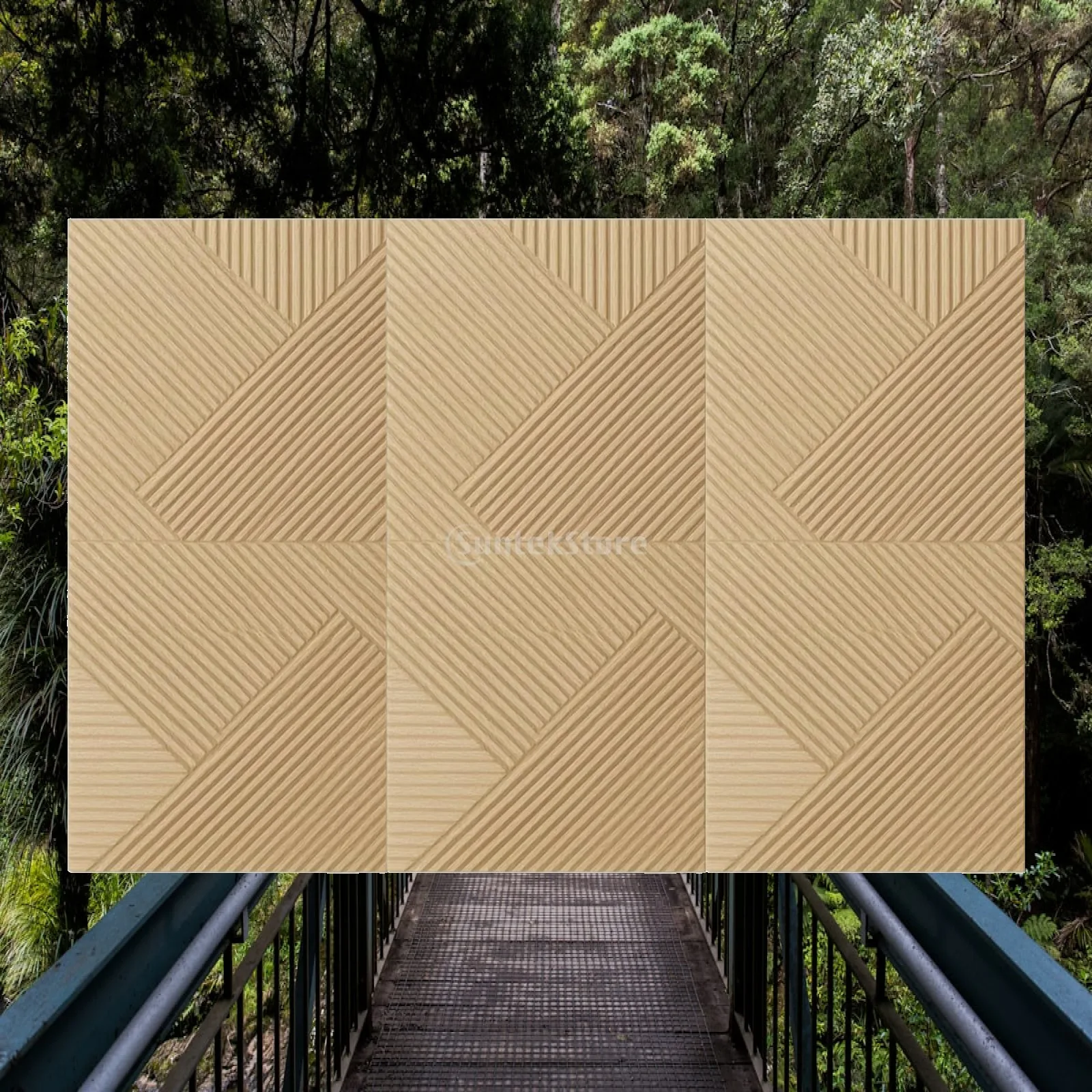 6x Large Acoustic Panels Sound Absorbing Panels Easy Installation Padding Wall Panel 23.6x23.6 inch for Office Living Room