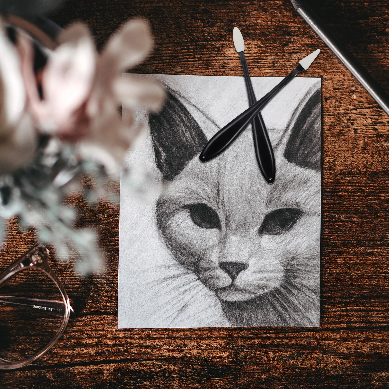 

1Set Sketch Wipe Tool Durable Lightweight Sketching Wiper Portable Replacement Heads Artist Drawing Accessories