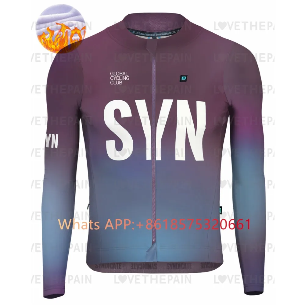 

Mens Winter PRO Team Thermal Fleece Cycling Jacket Long sleeve Racing Apparel Fit thermal fabric Warmer skin-friendly breathable