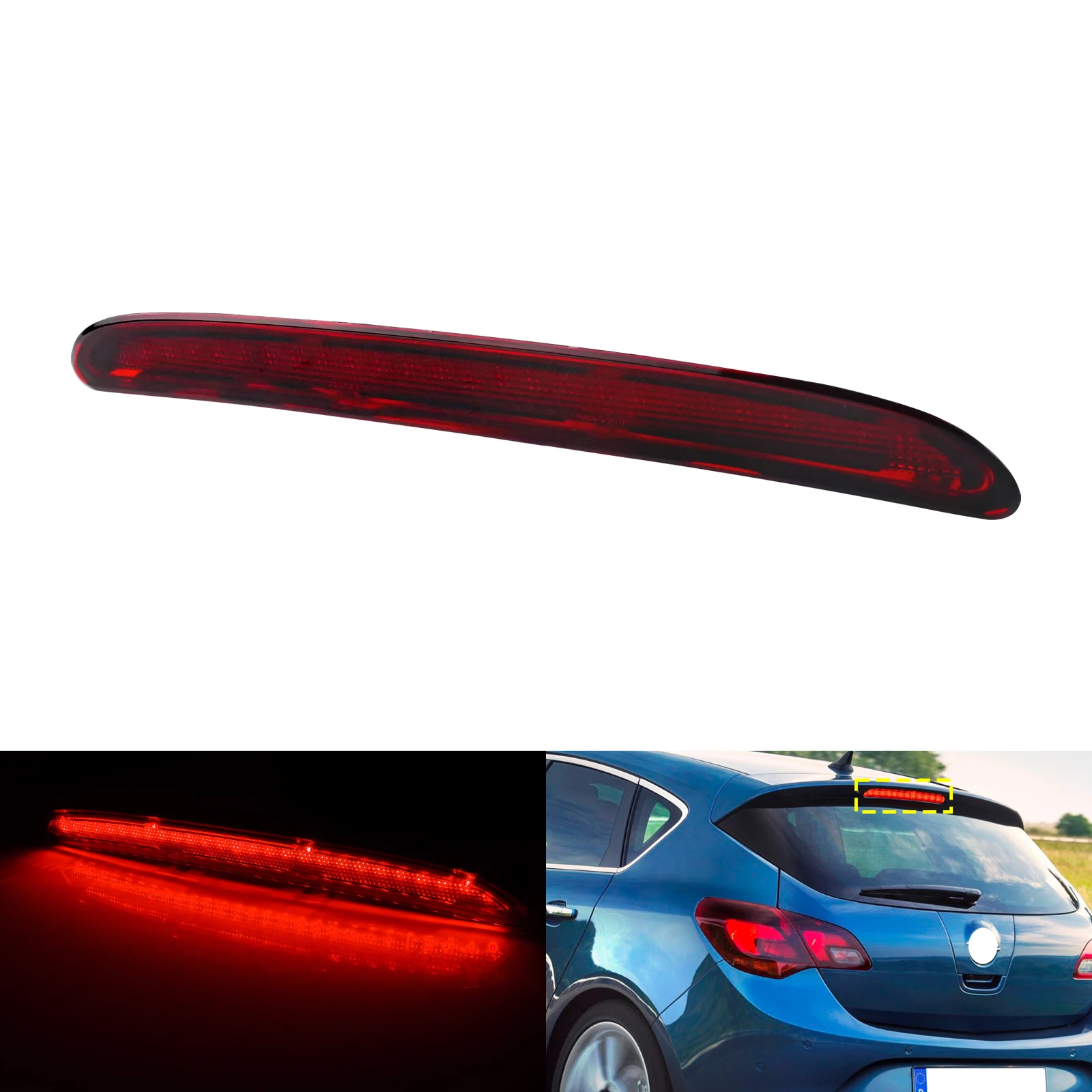 

Red Lens LED High Mount Third Brake Stop Light For Opel Vauxhall Astra J 2009-2015 Taillight 1222330 13372164