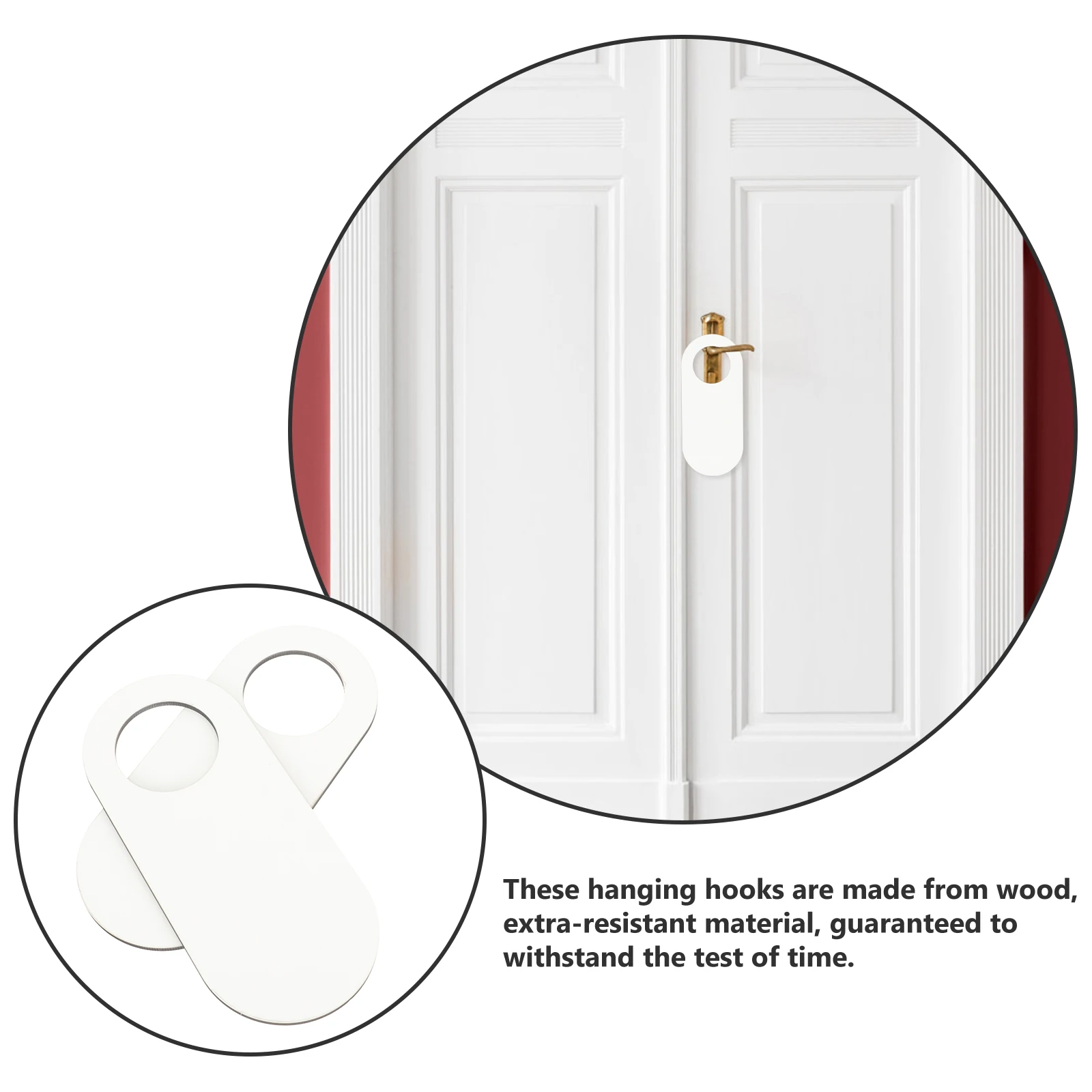 

2Pcs Wooden Door Knob Hangers Blank for Front Door Decorative Wood Shapes Craft Blanks Supplies Wood Blocks for Crafting