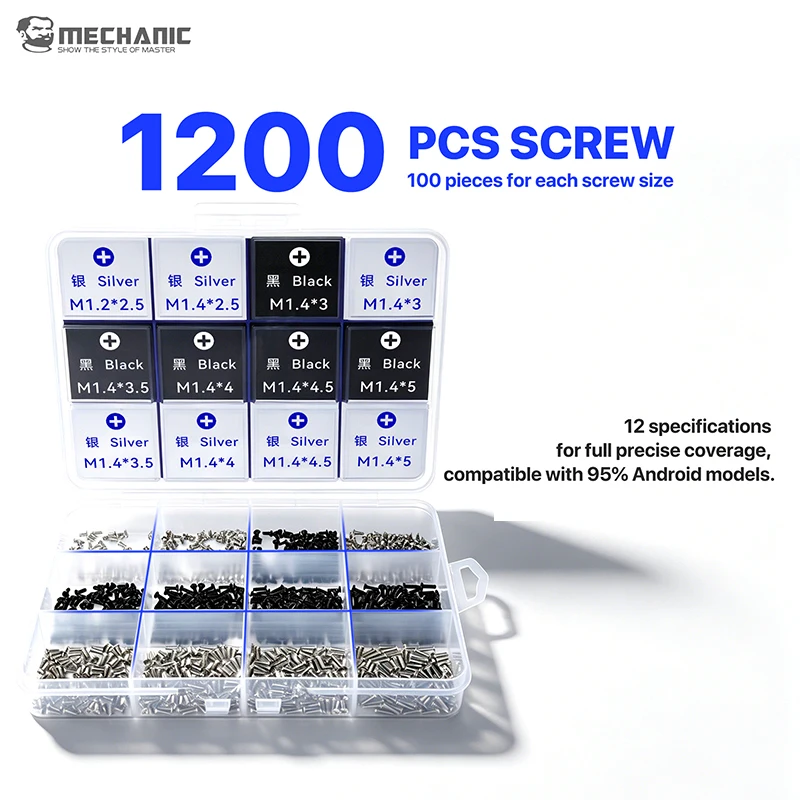 MECHANIC IPS-12 ADS-2 Screw Set for IP/Android Anti-thread Strpping Phone Repair Tool Screw Replacement