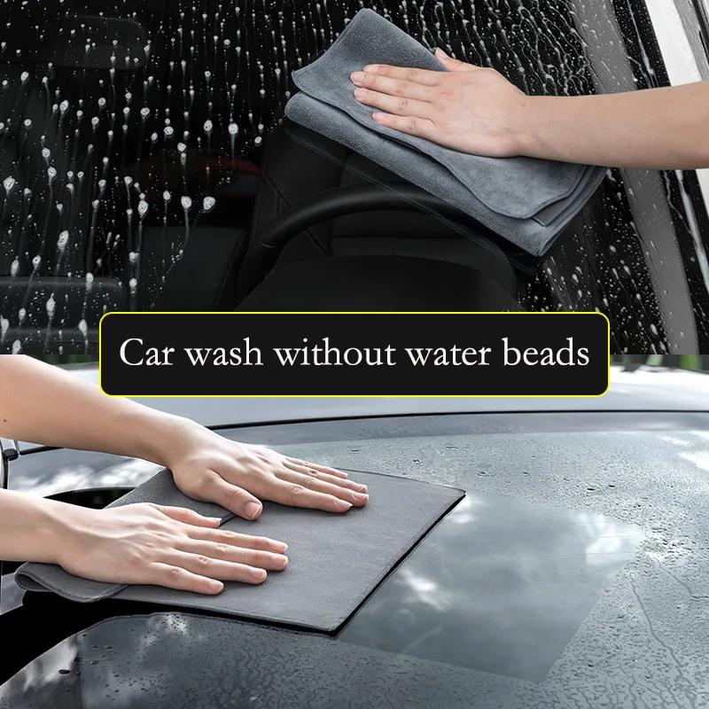 منشفة تنظيف السيارة من الألياف الدقيقة من جلد الغزال والصوف المرجاني قماش جاف لـ LYNK & CO 01 900 02 03 PHEV 05 06 07 08 09 EM-P Z10 Z20