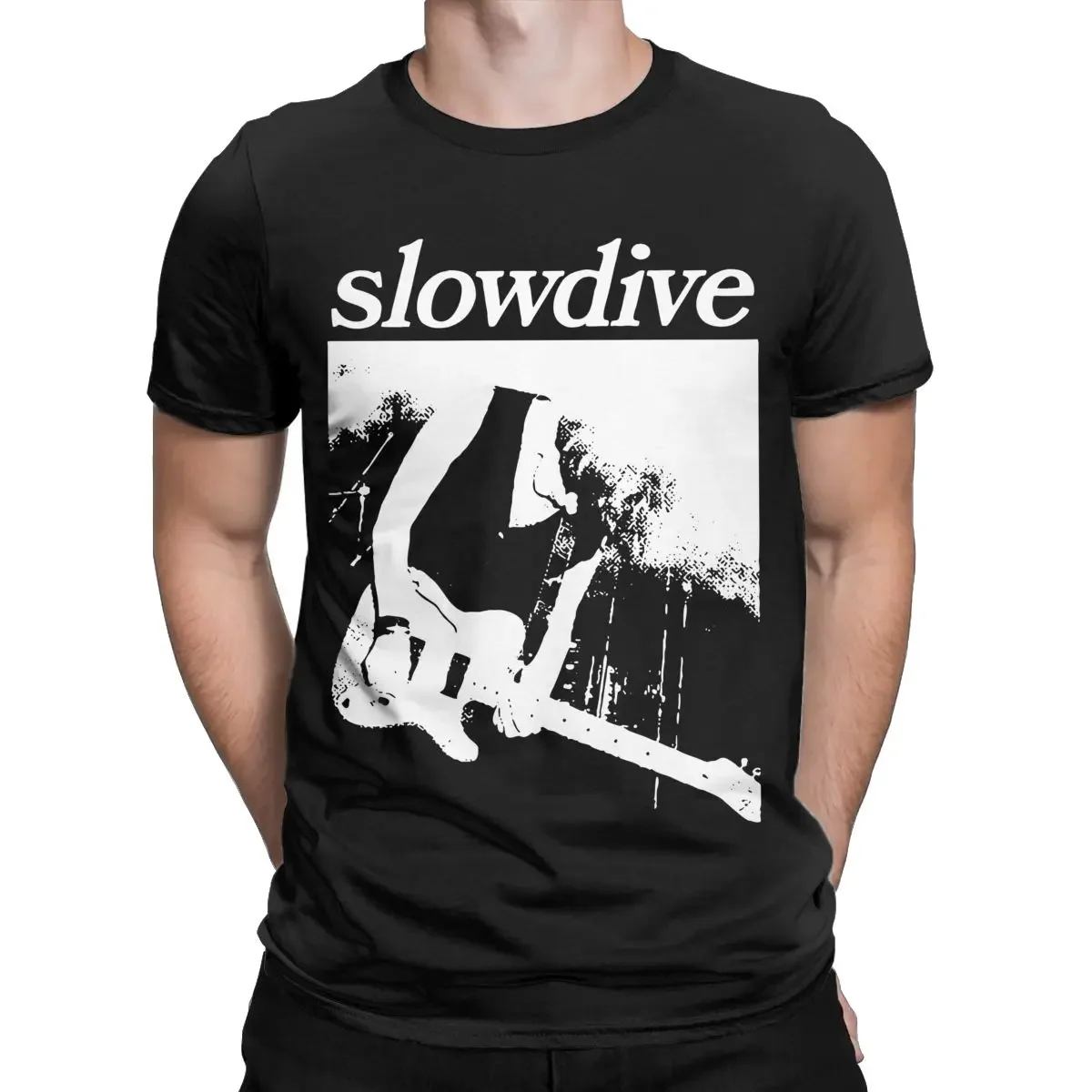 Slowdive Dreampop Men T Shirts Band Music Novelty Tees Short Sleeve Crewneck T-Shirt Pure Cotton Summer Tops