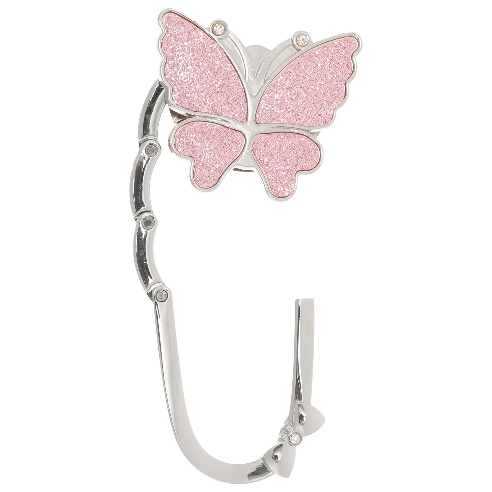 

Butterfly Bag Hook Matte White Foldable Desk Purse Hanger Portable Table Handbag Holder Office Women Luggage Clasp