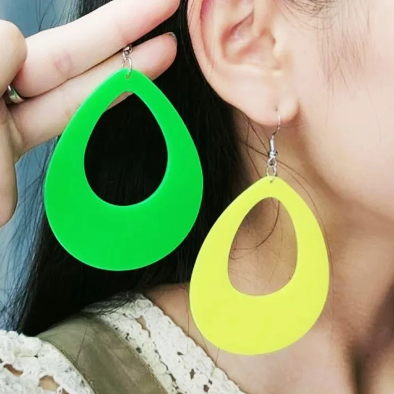 

New Arrival: 12-Colour Large Teardrop Openwork Earrings Fashionable, Minimalist, Unique Stud Earrings Women's Ear Jewellery