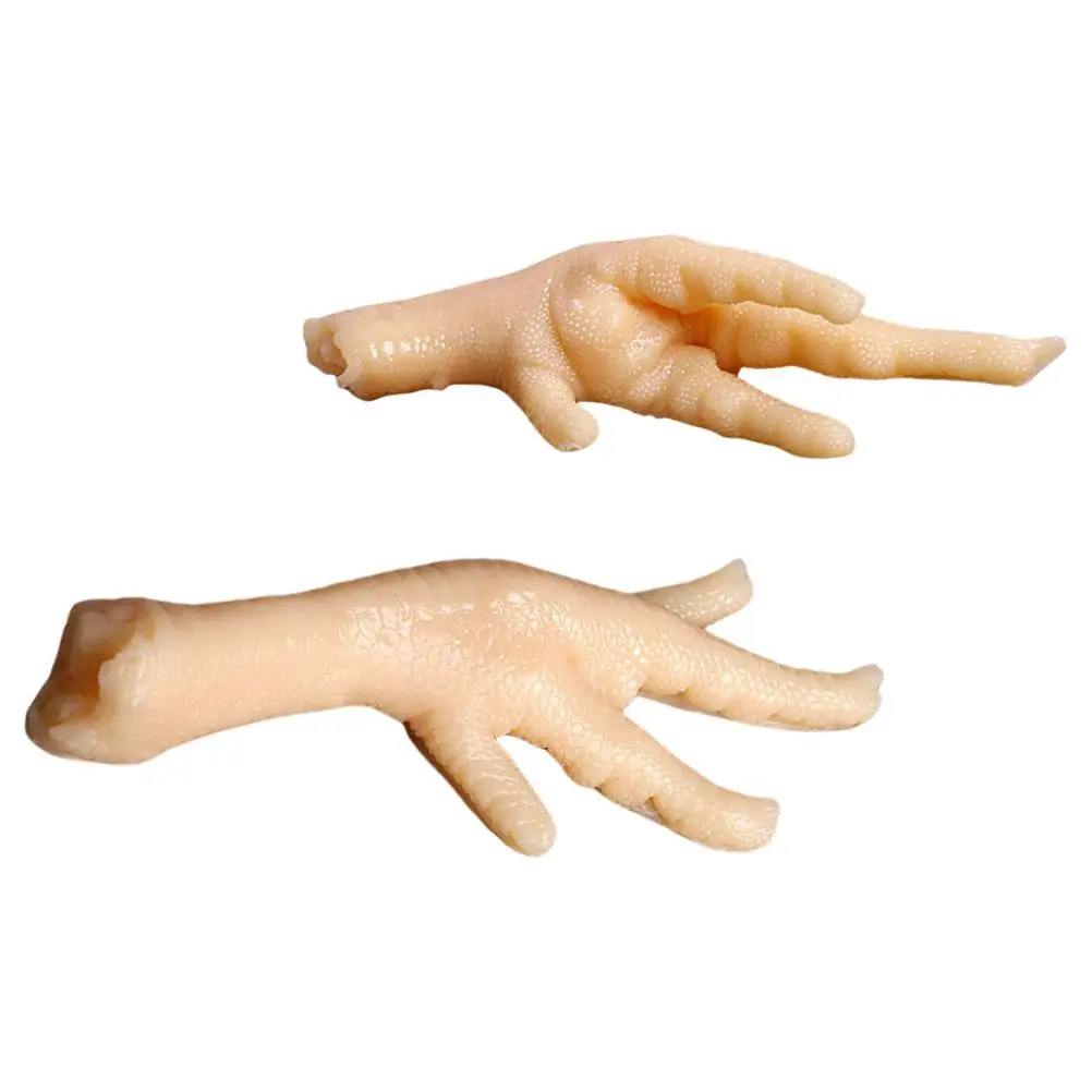 

2 Pcs Imitation Chicken Feet Novelty Food Model Decorative Simulated Shaped Models Kitchen And Accessories Fake Pvc Child