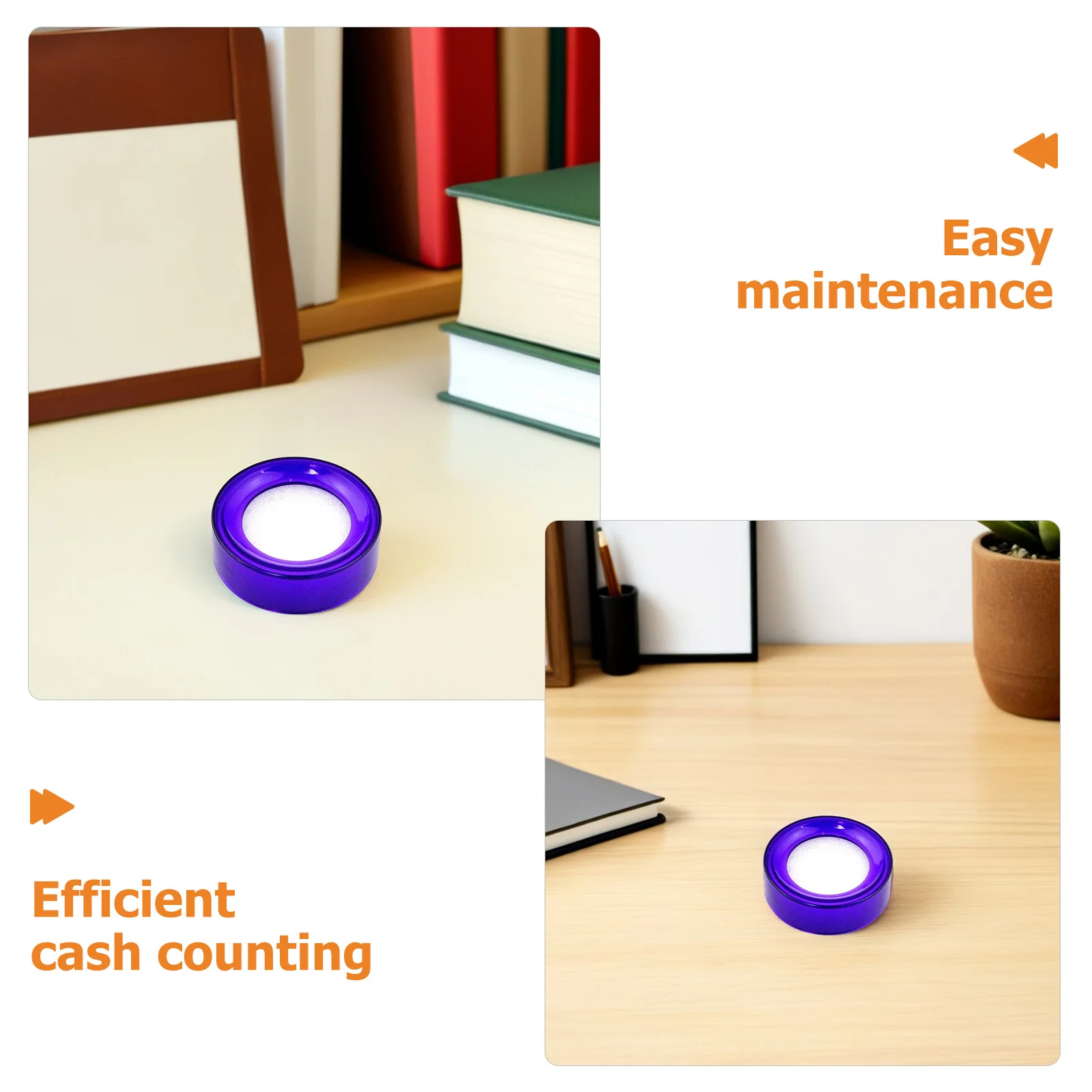 15 pçs roxo esponja copo dedo umidificador ferramenta de contagem de dinheiro documento de escritório classificação conta contador esponja para cashers