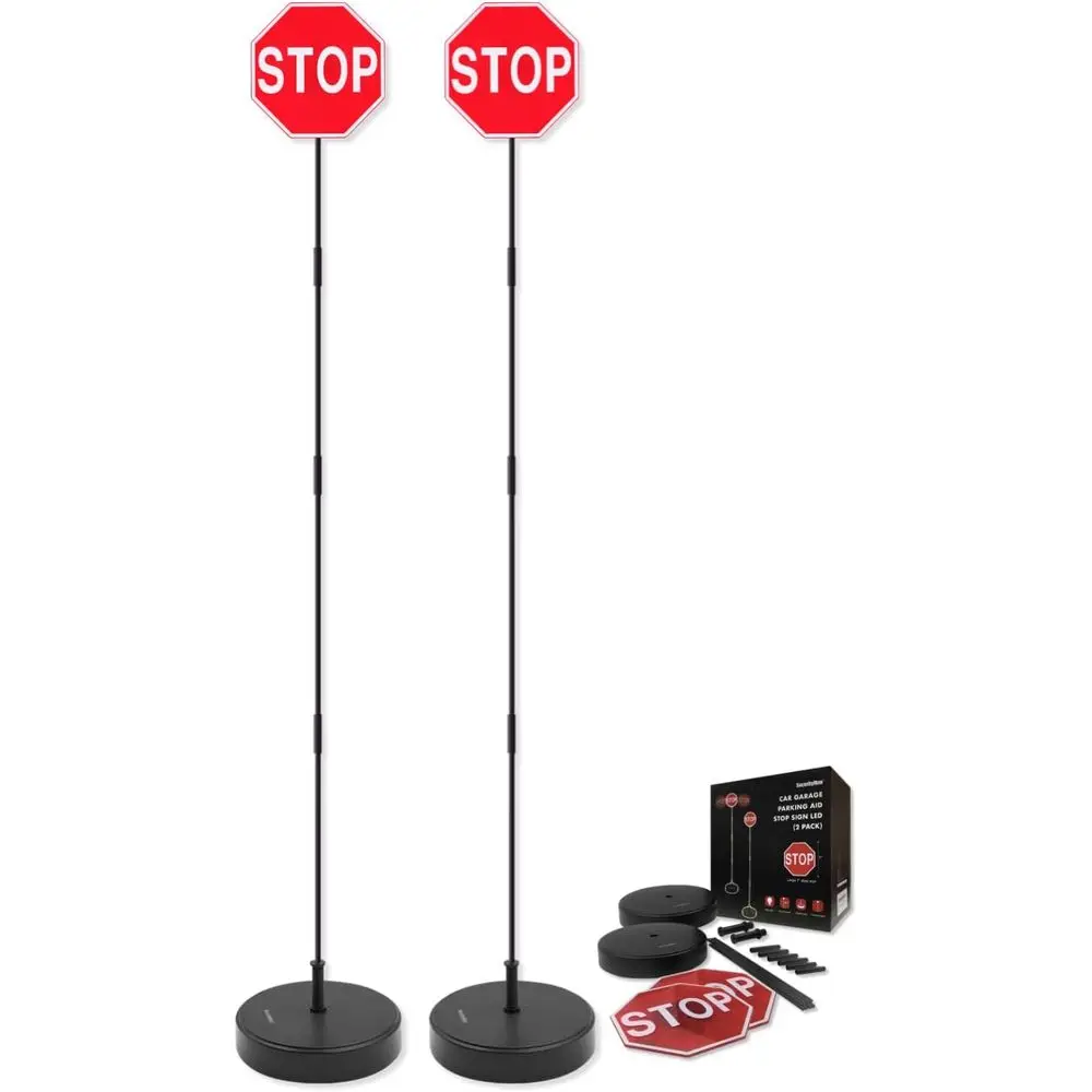 

Stop Sign Parking Aid (2 Pack) | Stoppers for Vehicle - Easy Car Marker Sensor Indicator Assist Guide