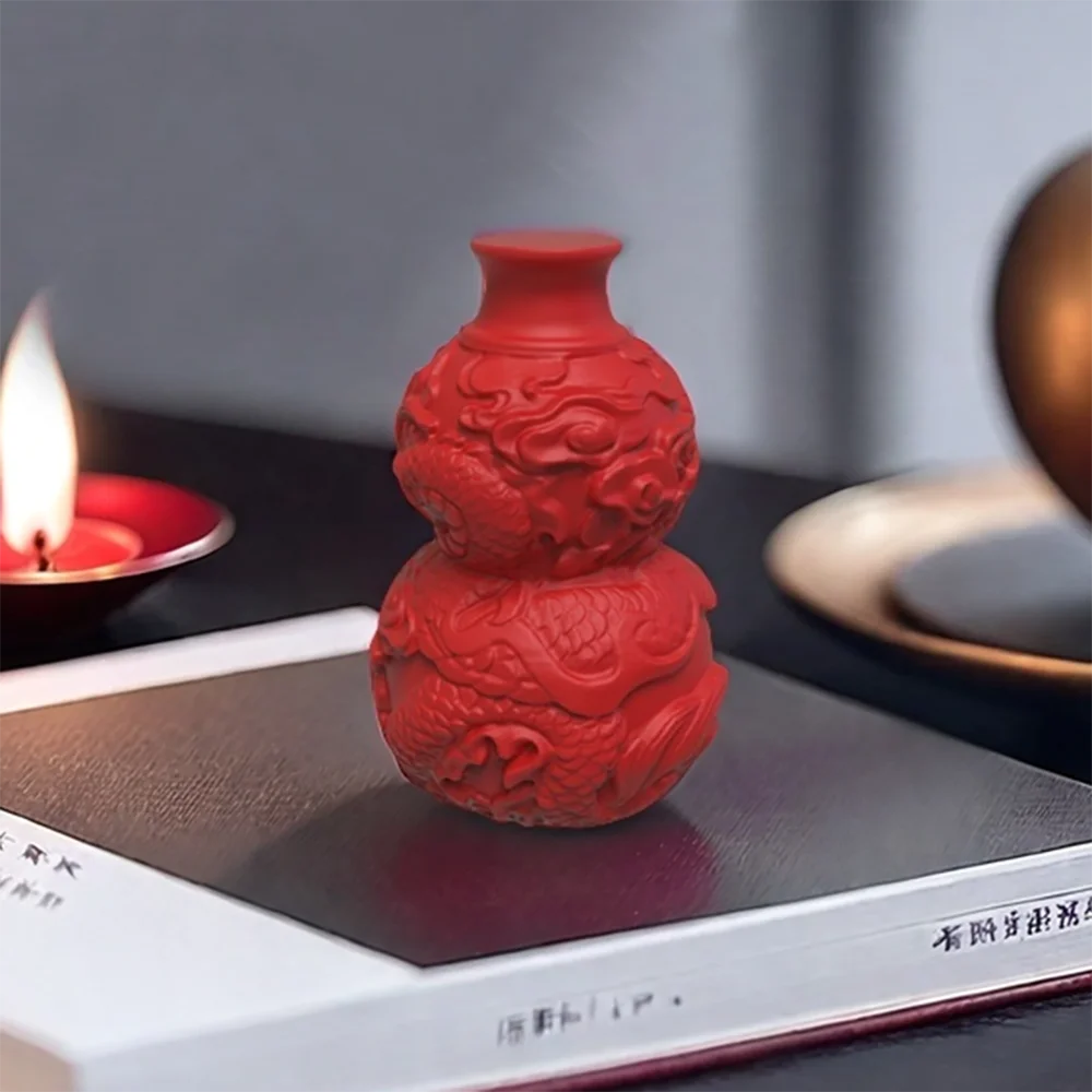 Molde de silicone para vela de cabaça de dragão estilo chinês, adequado para decoração de casa DIY, cimento, gesso, cera e ideias criativas para presentes