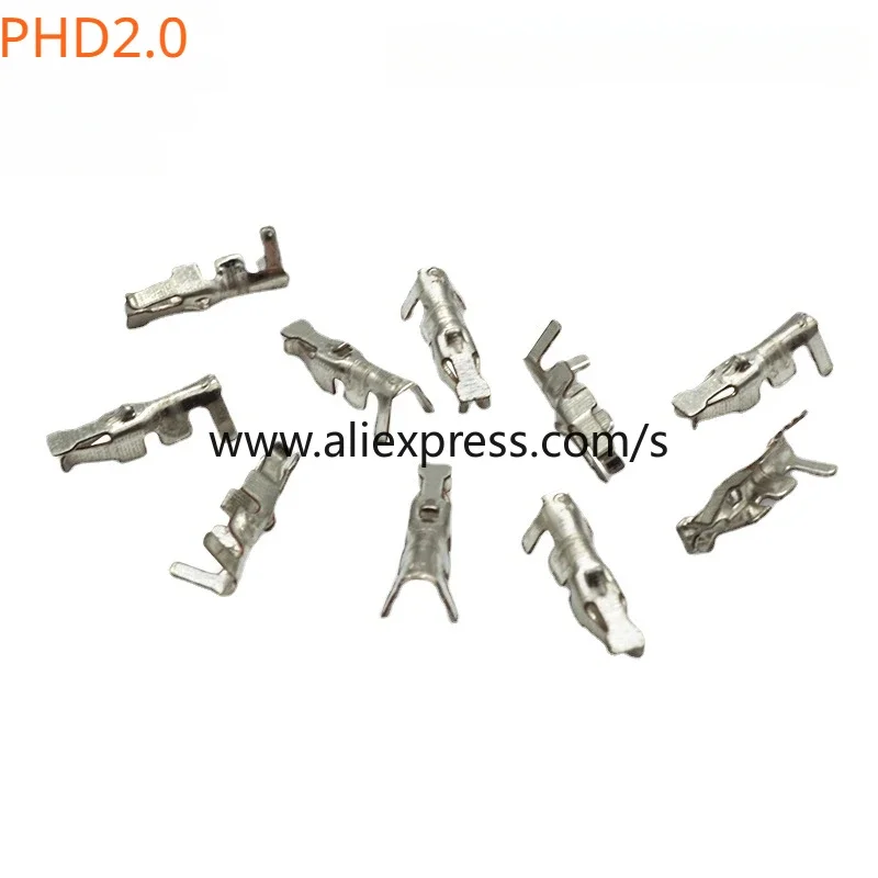 100pcs Pitch 2.0mm PHD2.0 Terminal Languette Hook Switch Connector Connector Coiled Terminal Plug