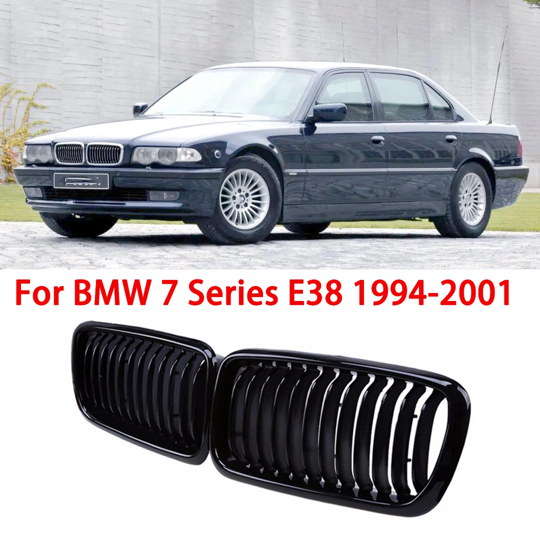 

Решетка радиатора (ноздри) глянцевая черная, одинарная, для BMW 7 серии E38 1994-2001 годов