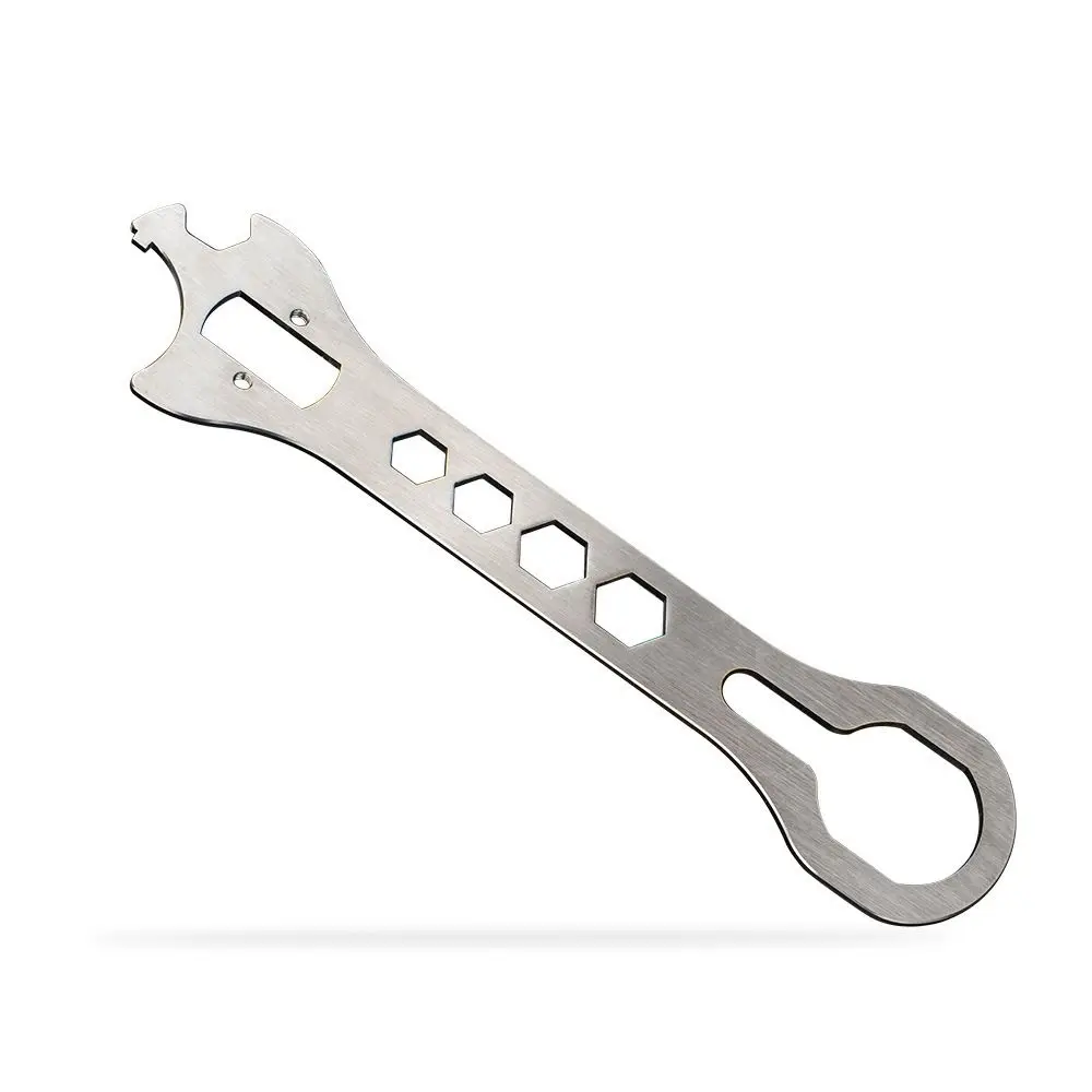 Multifunctional Bicycle Wrench Tool Wear Resistant Stainless Steel Bike Repair Crank Wrench Old Fashioned Portable