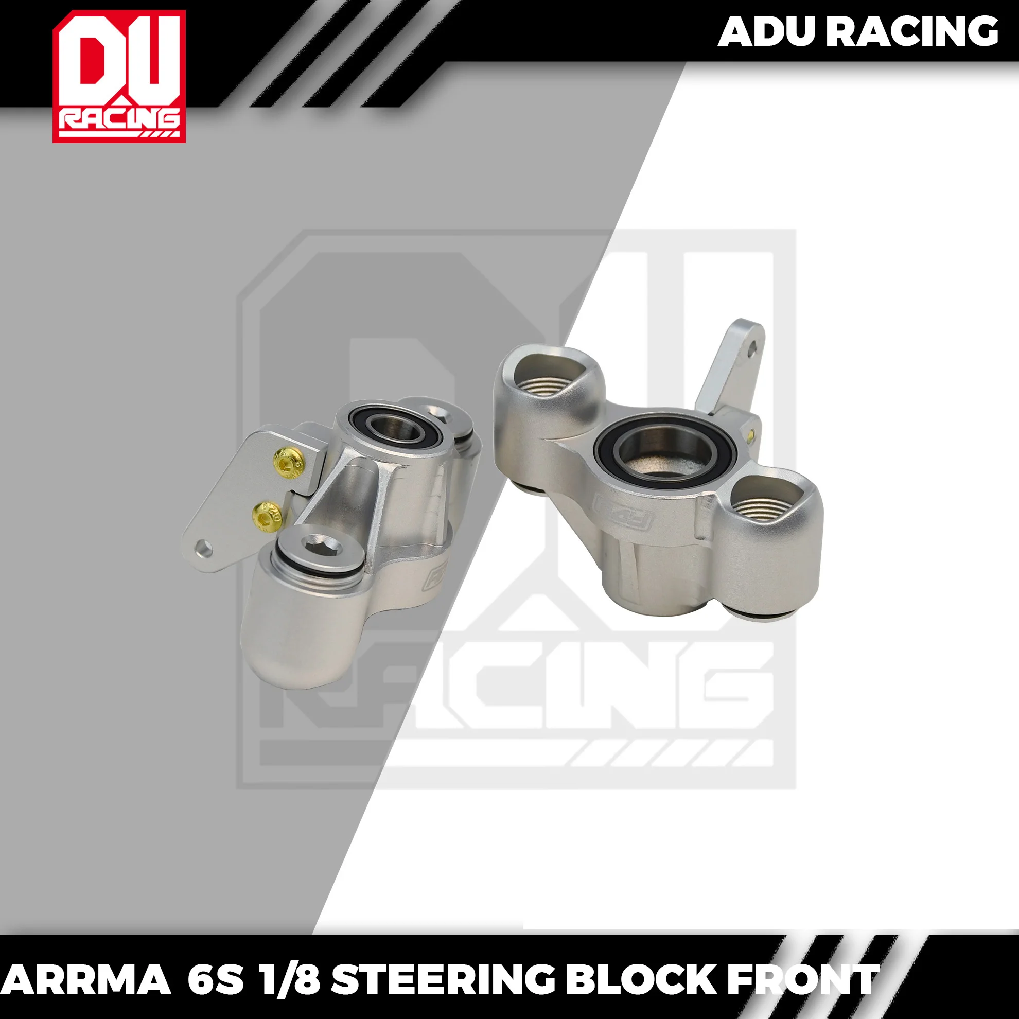 ADU Racing STEERING BLOCK FRONT CNC 7075 T6 ALUMINUM FOR ARRMA 6S OUTCAST KRATON