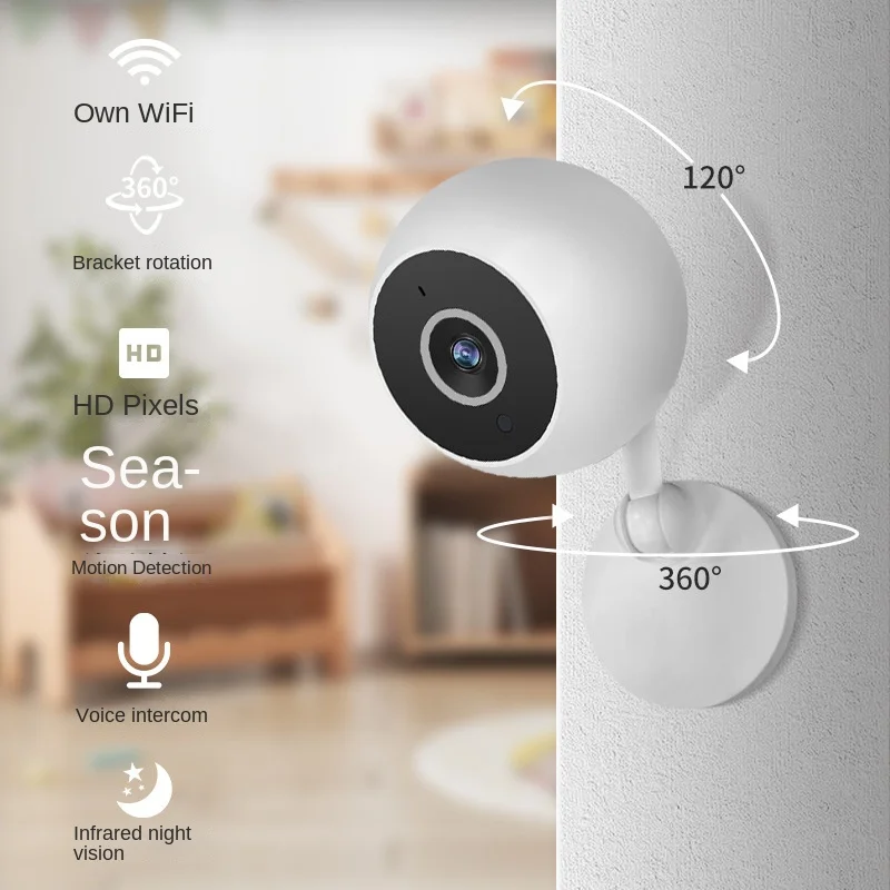 A2 Smart Baby Surveillance Camera Home Security Monitoring HD Remote Intercom 360° Wireless Night Vision Camera