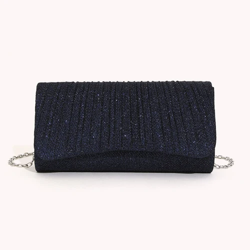 Imagen 2 del producto Bolso cruzado brillante para mujer, bolso de hombro brillante, bolso de mano con cadena, bolso de mano elegante para noche y boda